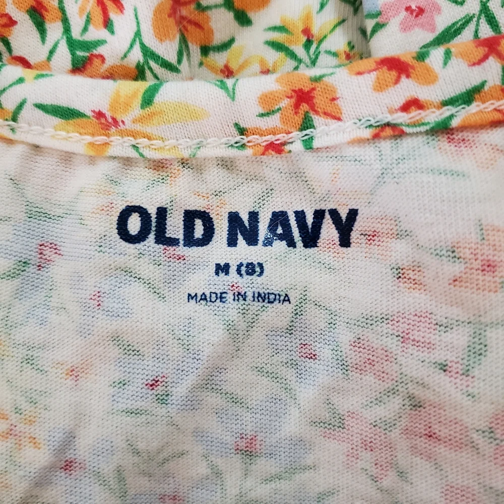 New Old Navy Sleeveless Girls Boho Tiered‎ Floral Pastel Dress Size M (8)